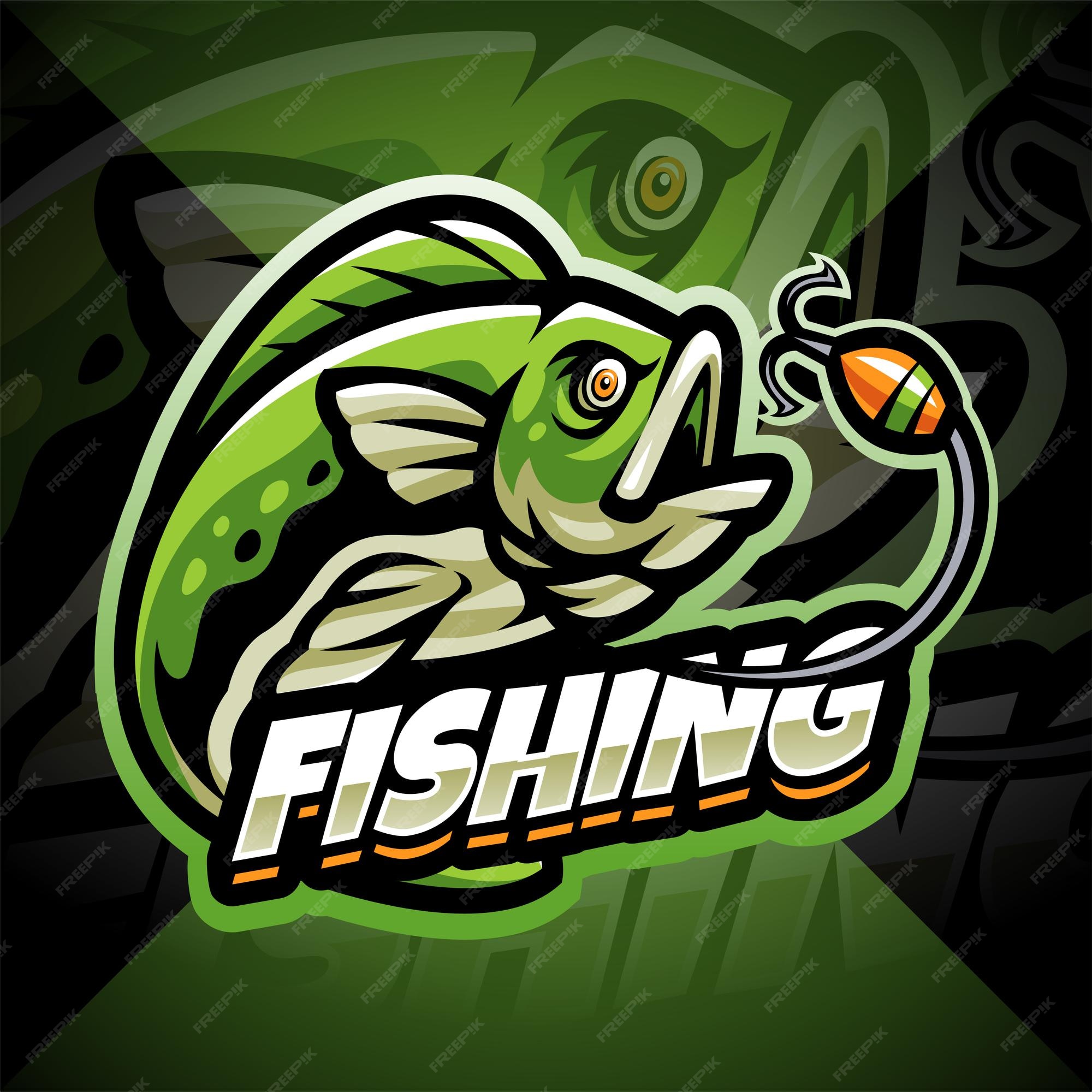 Premium Vector | Fishing esport mascot logo design