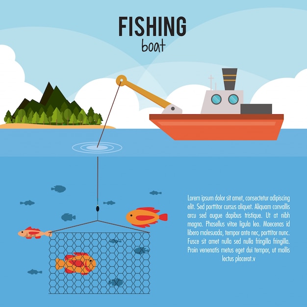 Premium Vector Fishing graphic design