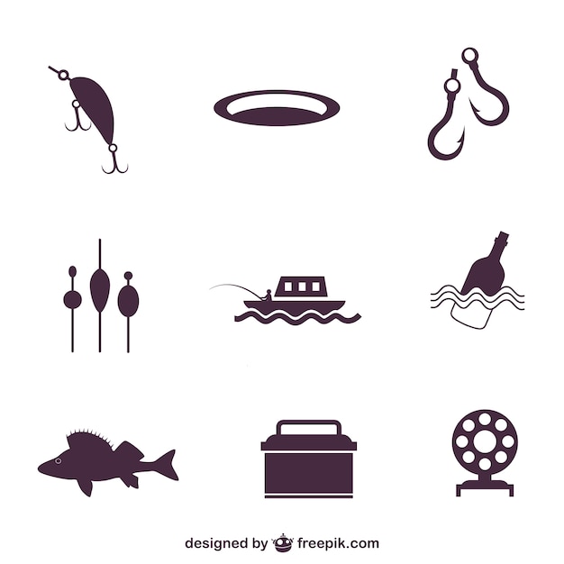 Fishing icons pack