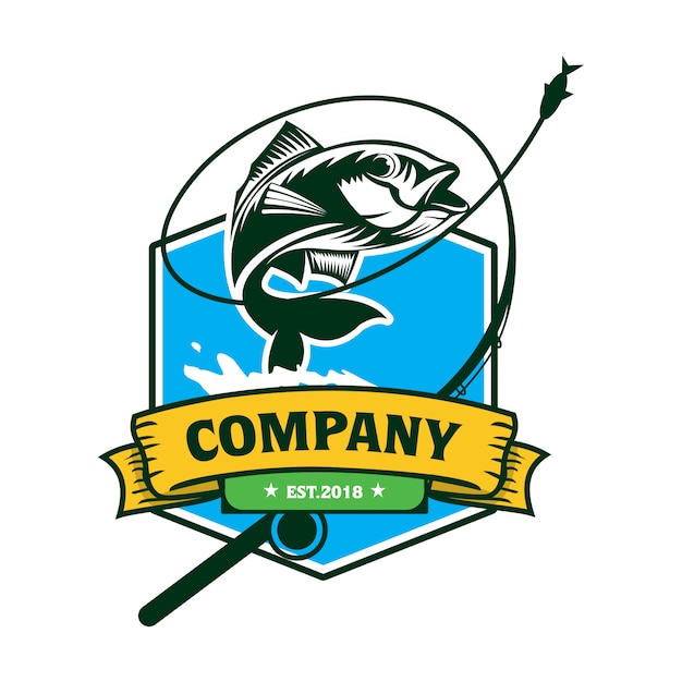 Download Fishing logo Vector | Premium Download