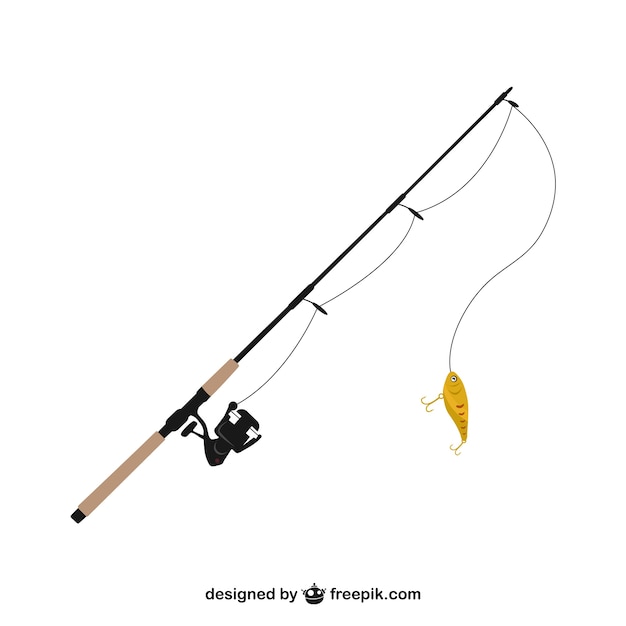 Download Fishing rod illustration vector | Free Vector