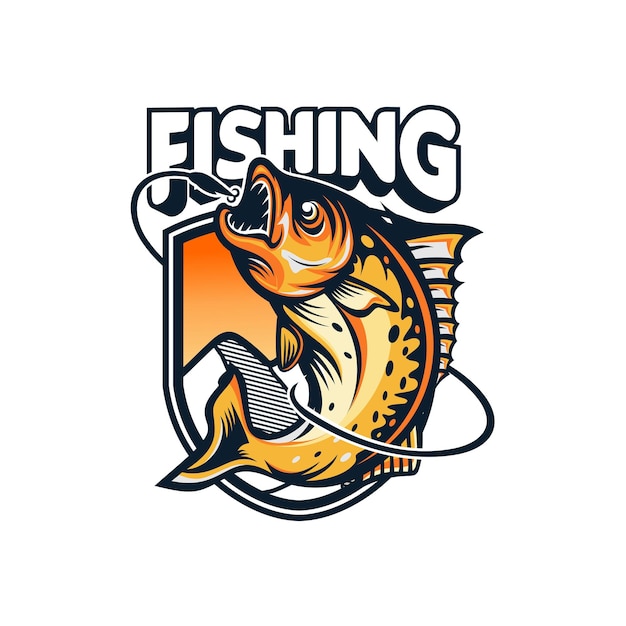 Premium Vector | Fishing tournament logo template