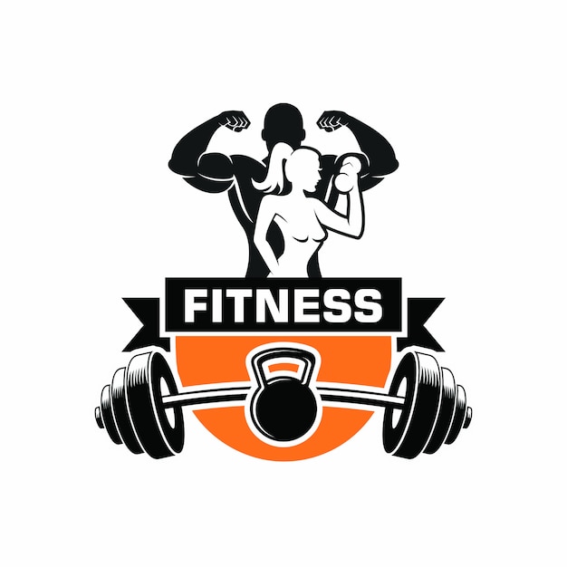 Fitness body building logo | Premium Vector