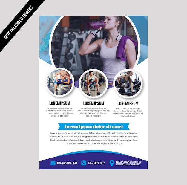 Premium Vector | Fitness brochure