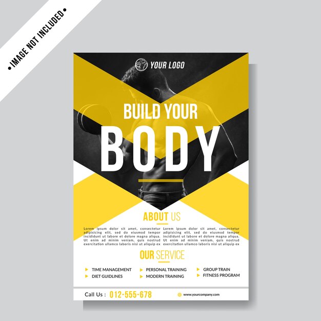 Premium Vector Fitness Flyer Layout Background Template