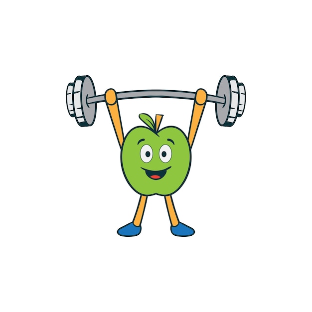 Premium Vector | Fitness gym fruit cartoon mascot illustration