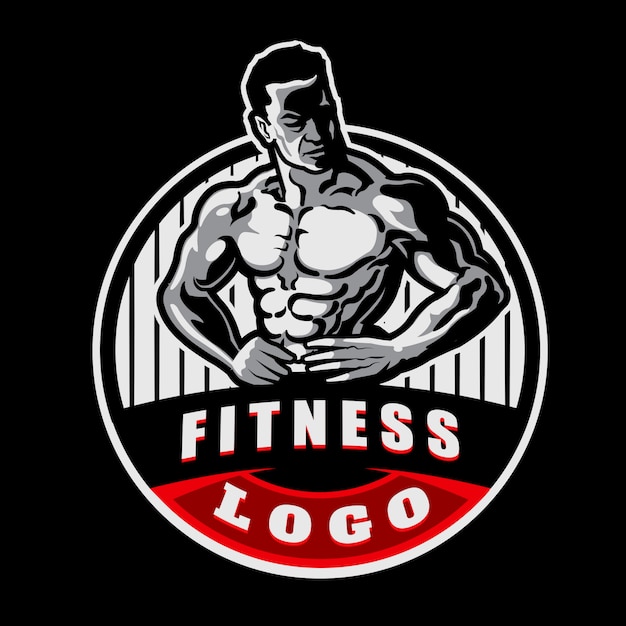 Download Fitness gym mascot logo | Premium Vector