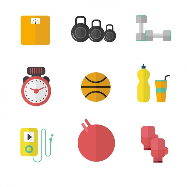 Download Free Vector | Fitness icon collection