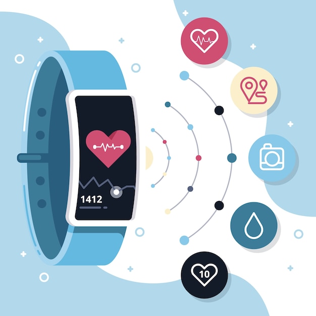 Free Vector | Fitness trackers in flat design