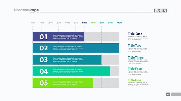 Free Vector | Five horizontal bars slide template