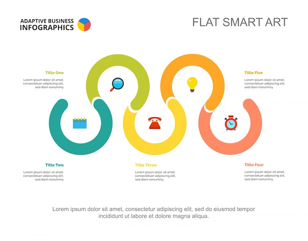 Premium Vector Five Points Marketing Slide Template