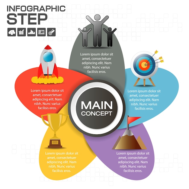 Premium Vector Five Steps Infographic Design Elements 9968