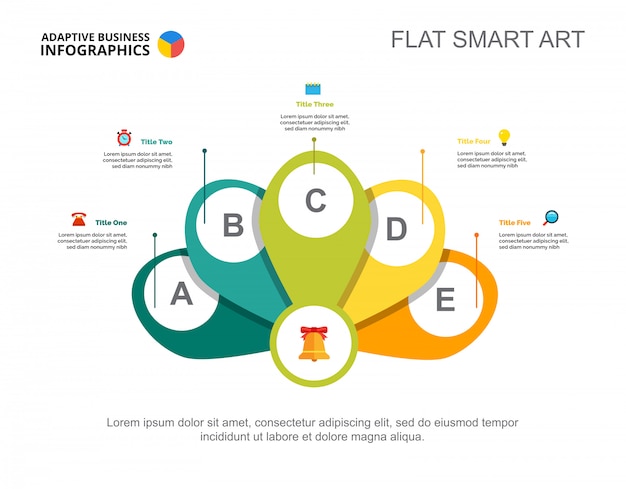 Premium Vector Five Strategy Elements Slide Template