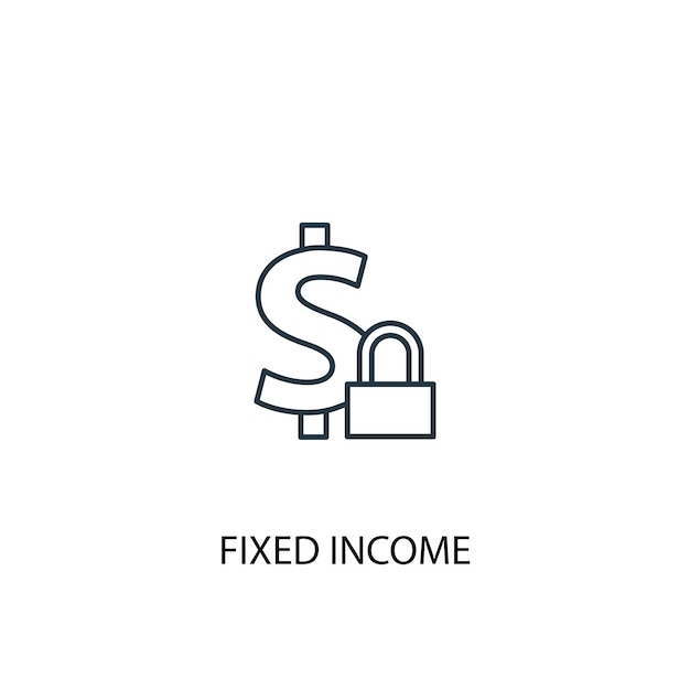 Premium Vector | Fixed income concept line icon. simple element ...