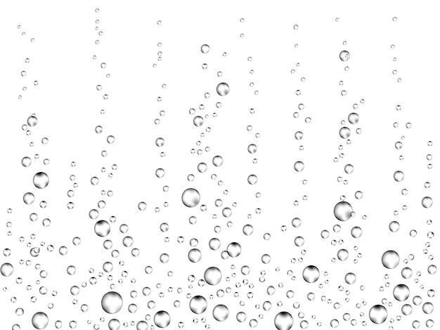 Premium Vector Fizzing Air Bubbles On White Background Underwater Oxygen Texture Of Water Or 9584