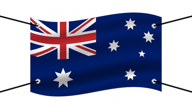 Download Flag of australia background template. | Premium Vector