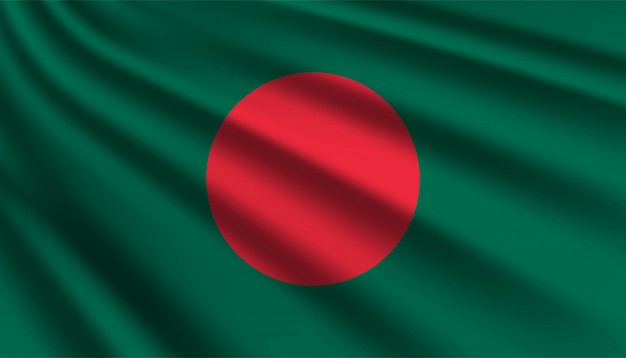 Download Flag of bangladesh background template. | Premium Vector