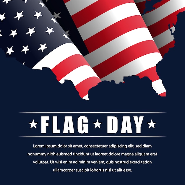 Premium Vector Flag day in the united states, illustration