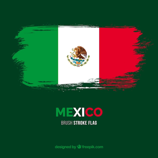 メキシコの国旗 プレミアムベクター