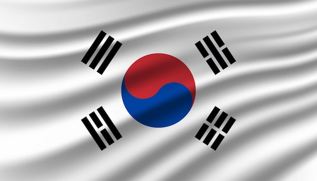 Download Flag of south korea background template. | Premium Vector
