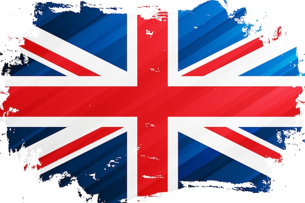 Premium Vector | Flag of the united kingdom brush stroke background ...