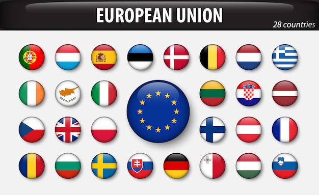 Download Flags of european union and members | Premium Vector