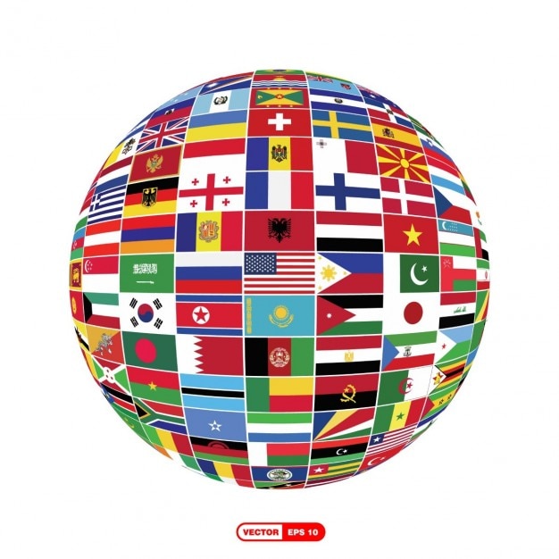 free clipart globe flags - photo #11