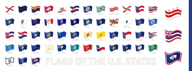 Флаги Штатов Сша Фото С Названием
