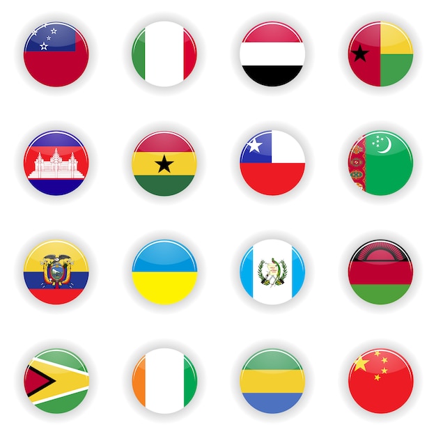 Flags set | Premium Vector