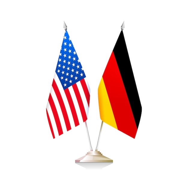 Premium Vector | Flags of usa and germany. vector illustration