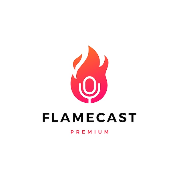 Download Free Flame Fire Podcast Mic Logo Icon Illustration Premium Vector Use our free logo maker to create a logo and build your brand. Put your logo on business cards, promotional products, or your website for brand visibility.