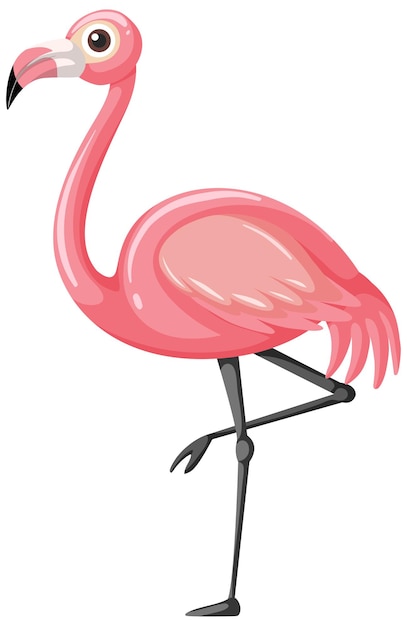 snorkeling flamingo cartoon