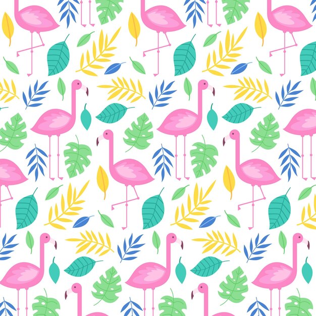 Free Vector | Flamingo pattern