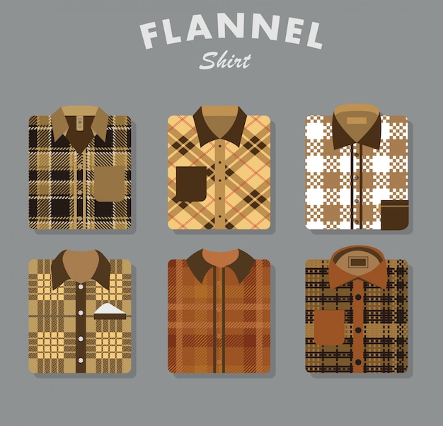 flannel shirt vector