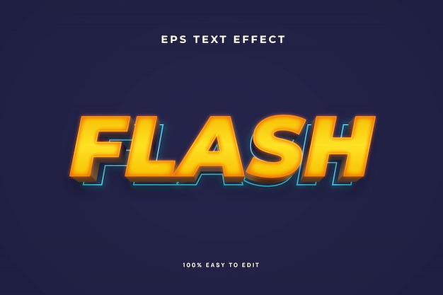 Download Premium Vector | Flash 3d text effect