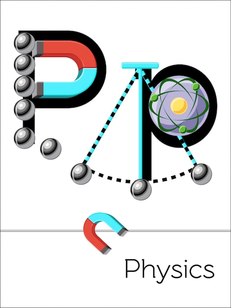 premium-vector-flash-card-letter-p-is-for-physics-science-alphabet-for-kids