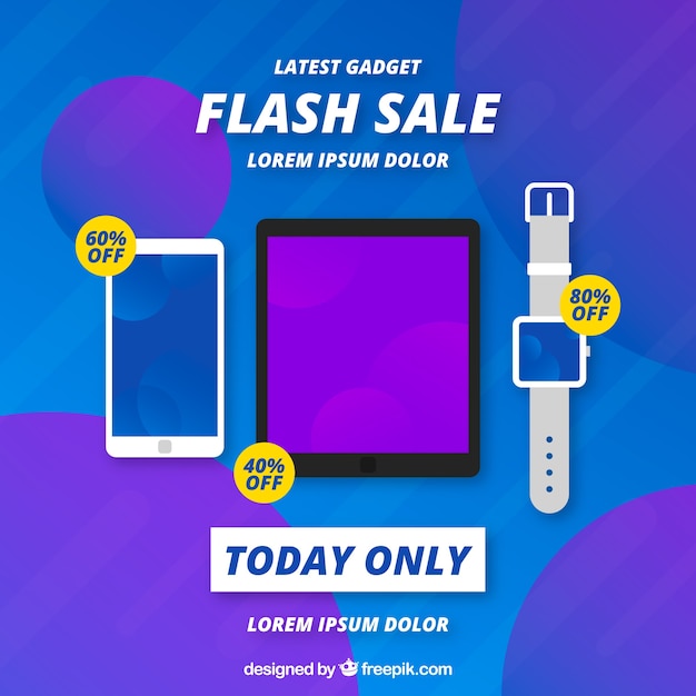 Flash sale background in gradient style