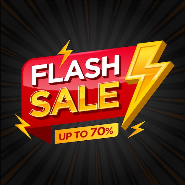  Flash  sale banner  template  Premium Vector
