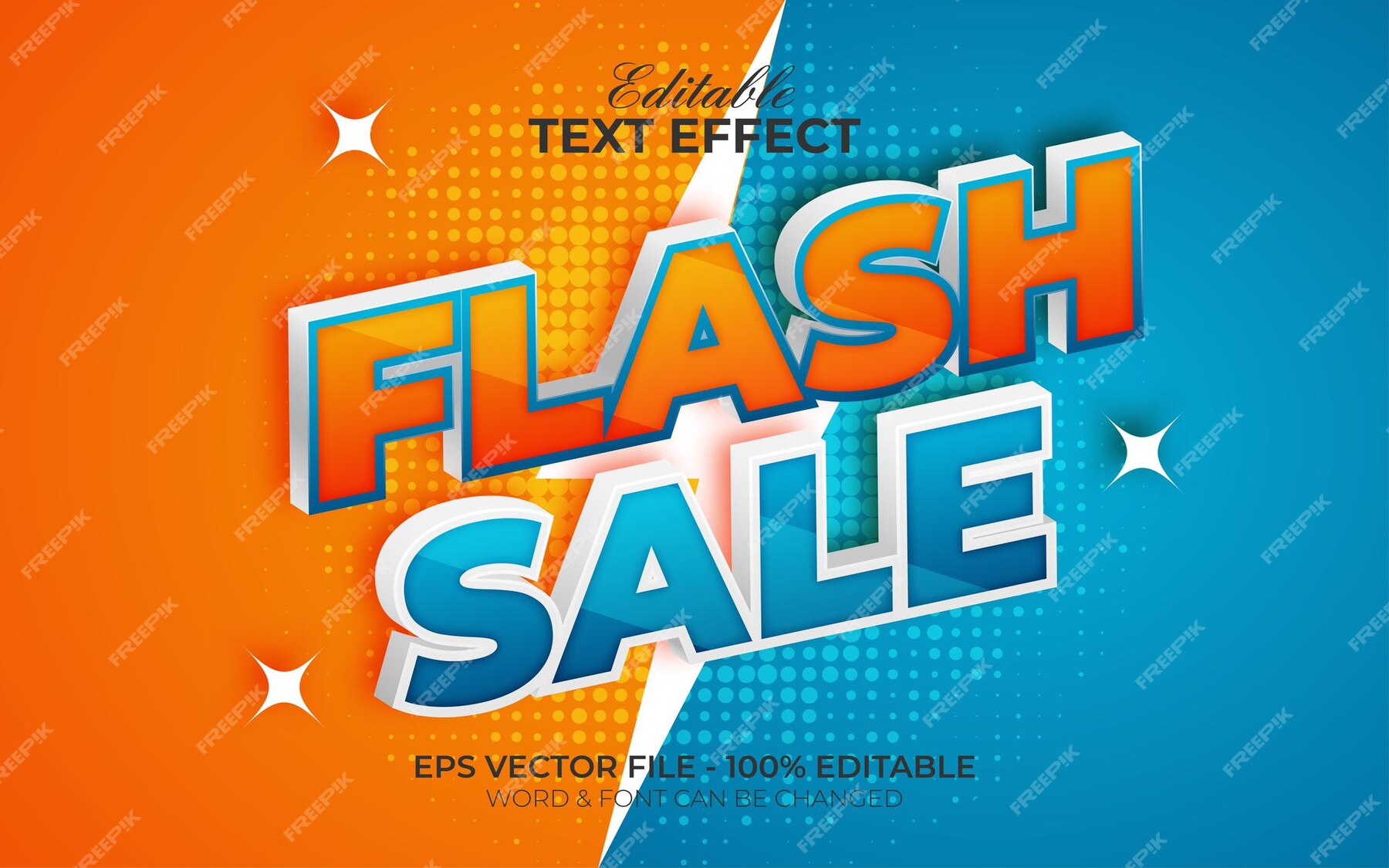 Premium Vector | Flash sale text effect style. editable text effect.