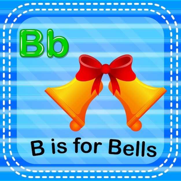 Premium Vector | Flashcard Letter B Is For Bells