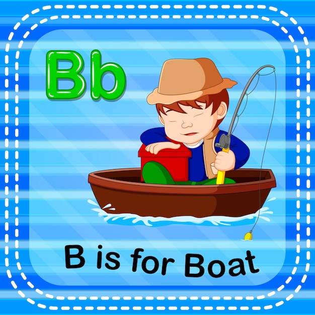 Premium Vector | Flashcard Letter B Is For Boat