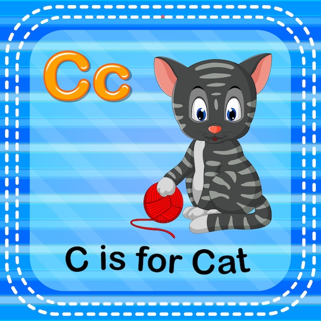 Premium Vector Flashcard Letter C Is For Cat