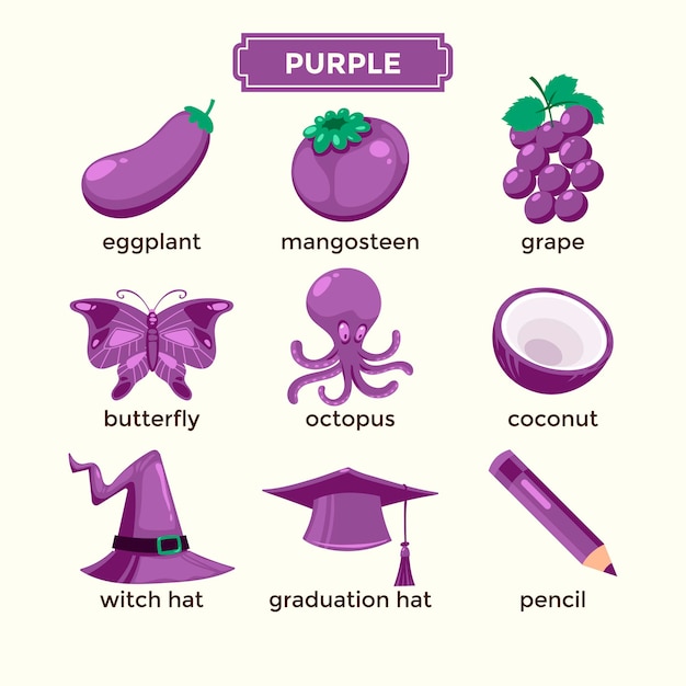 premium-vector-flashcards-for-learning-purple-colors-and-vocabulary-set