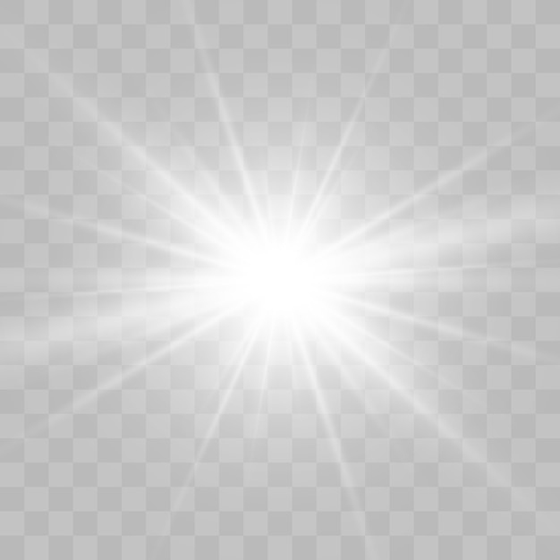 Premium Vector | Flashes of lights on a transparent background. bright