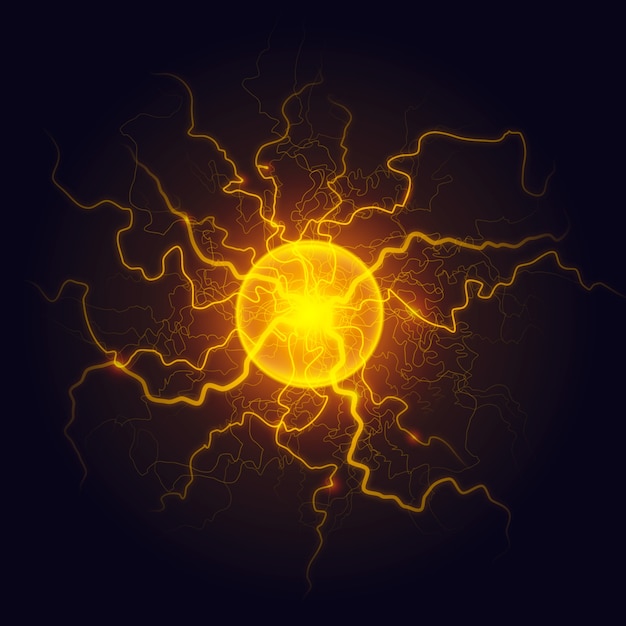 Free Vector | Flashing electric ball light