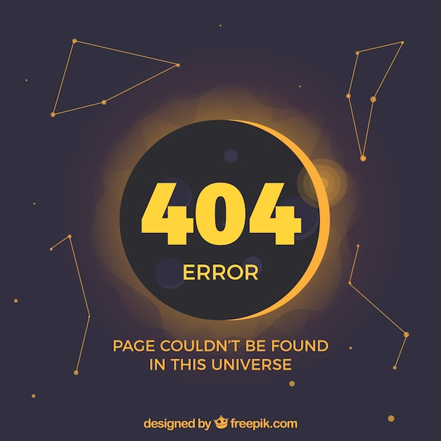 Flat 404 error template Free Vector