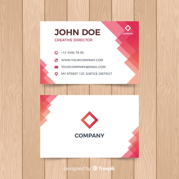 how to download a template and make a business card