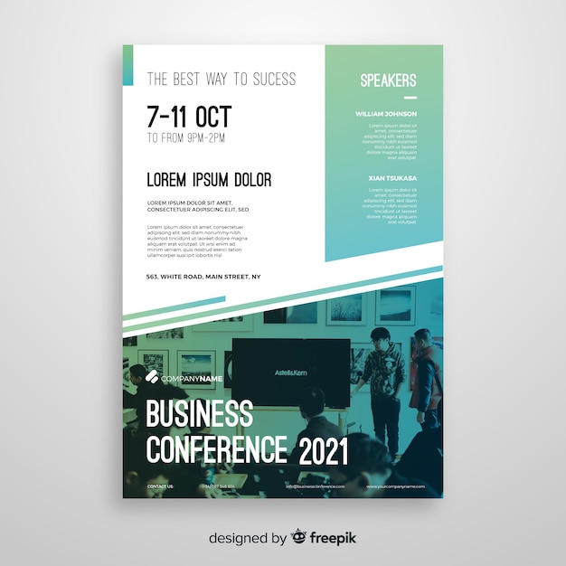 Conference Brochure Template from image.freepik.com