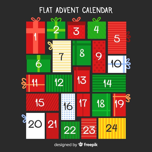 Free Vector Flat advent calendar