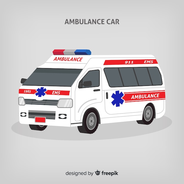 Flat ambulance concept Free Vector